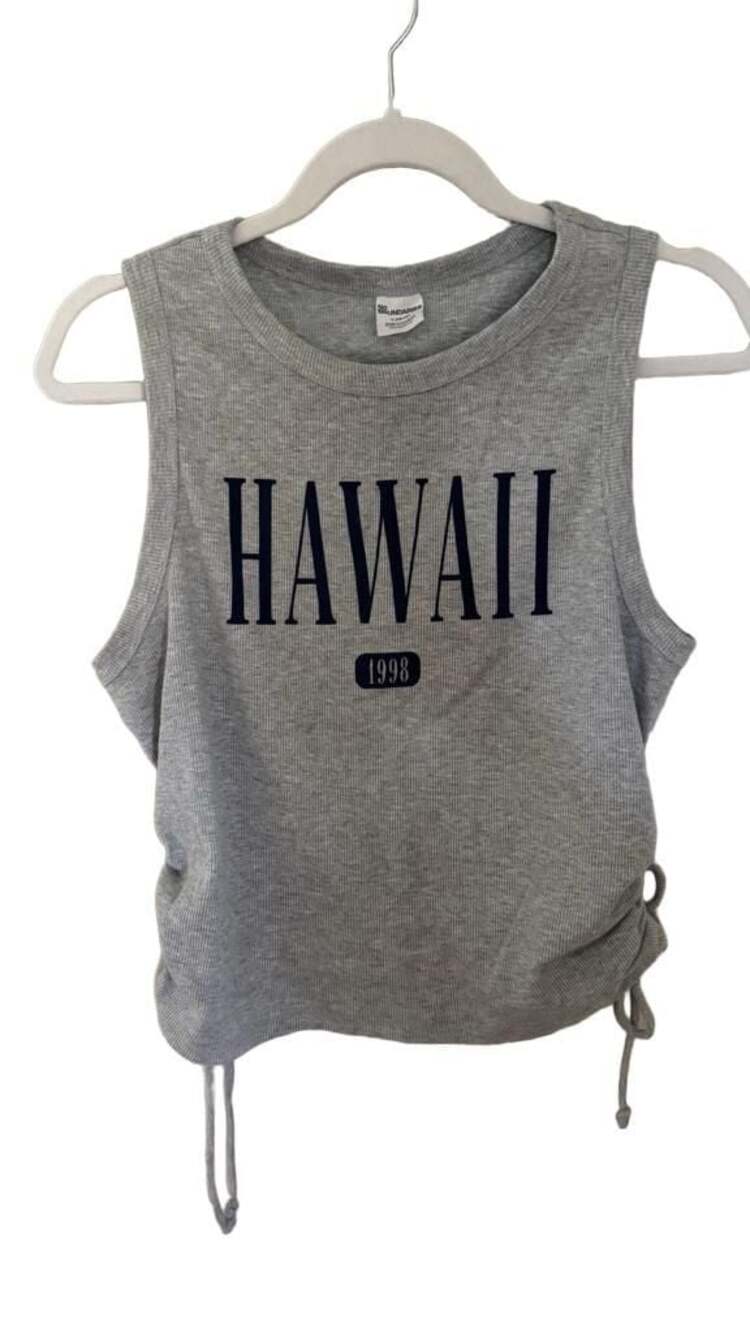 No Boundaries Hawaii Ruched Tank Top